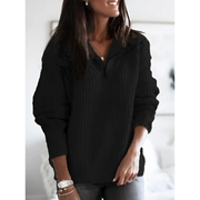 Merrie | Collared Zip-Neck Jumper