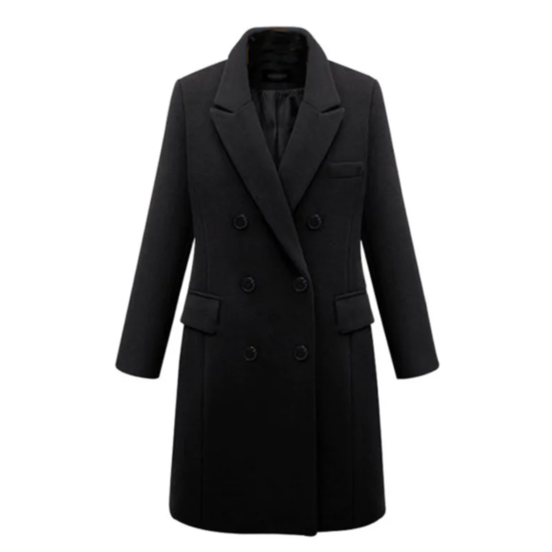 Nyasia | Double-Breasted Long Coat