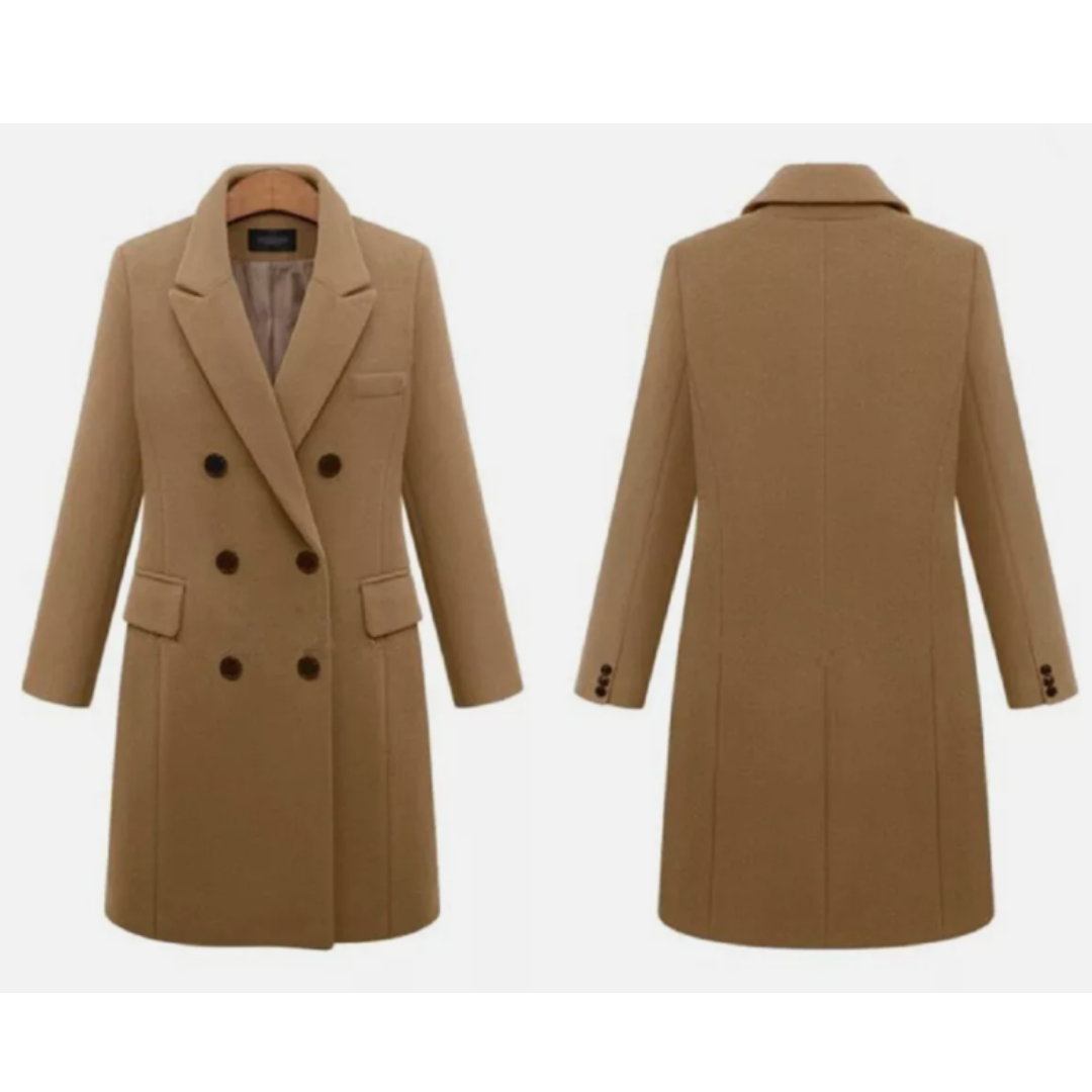 Nyasia | Double-Breasted Long Coat