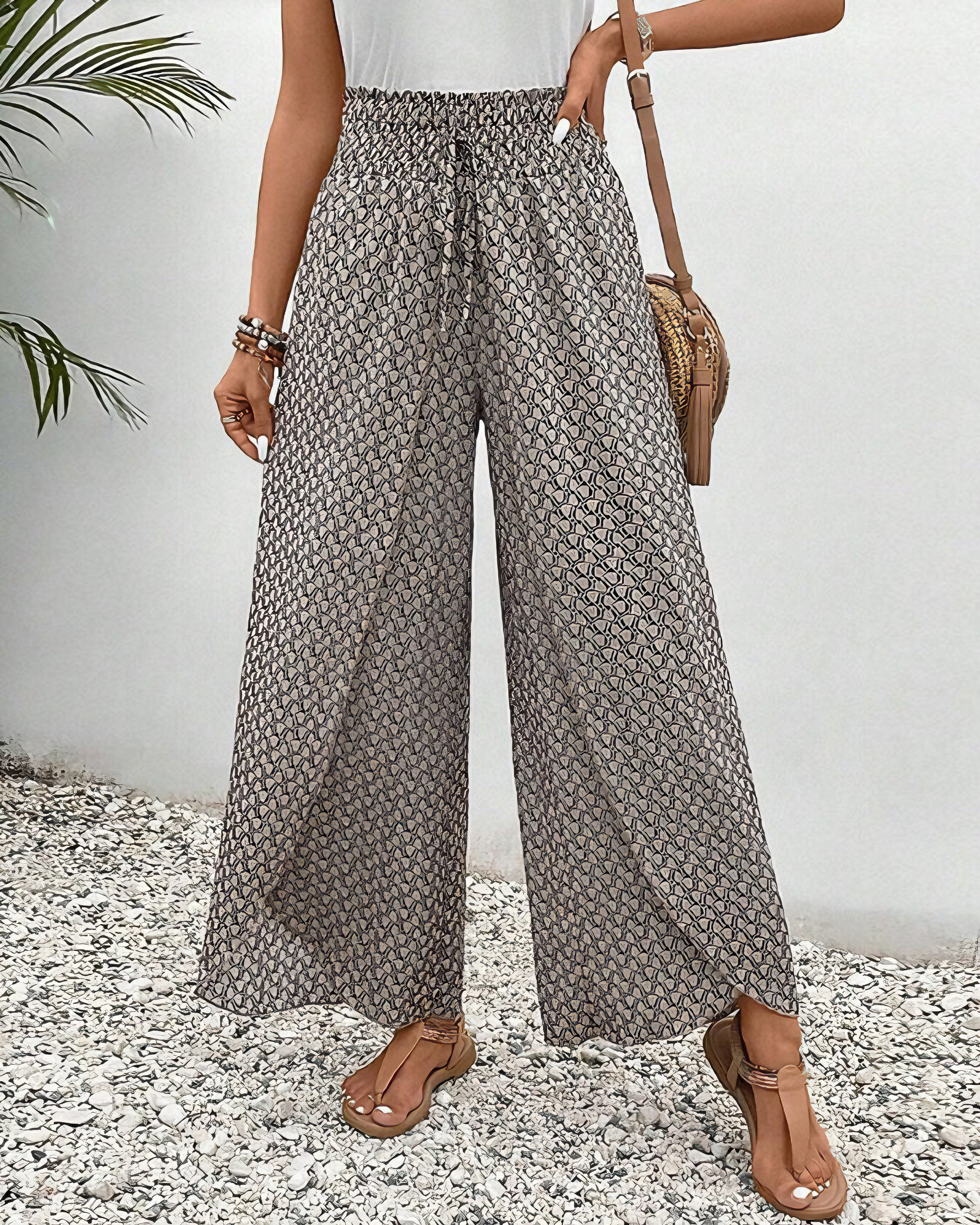 SAHARA | PRINTED ELASTIC-WAIST DRESS