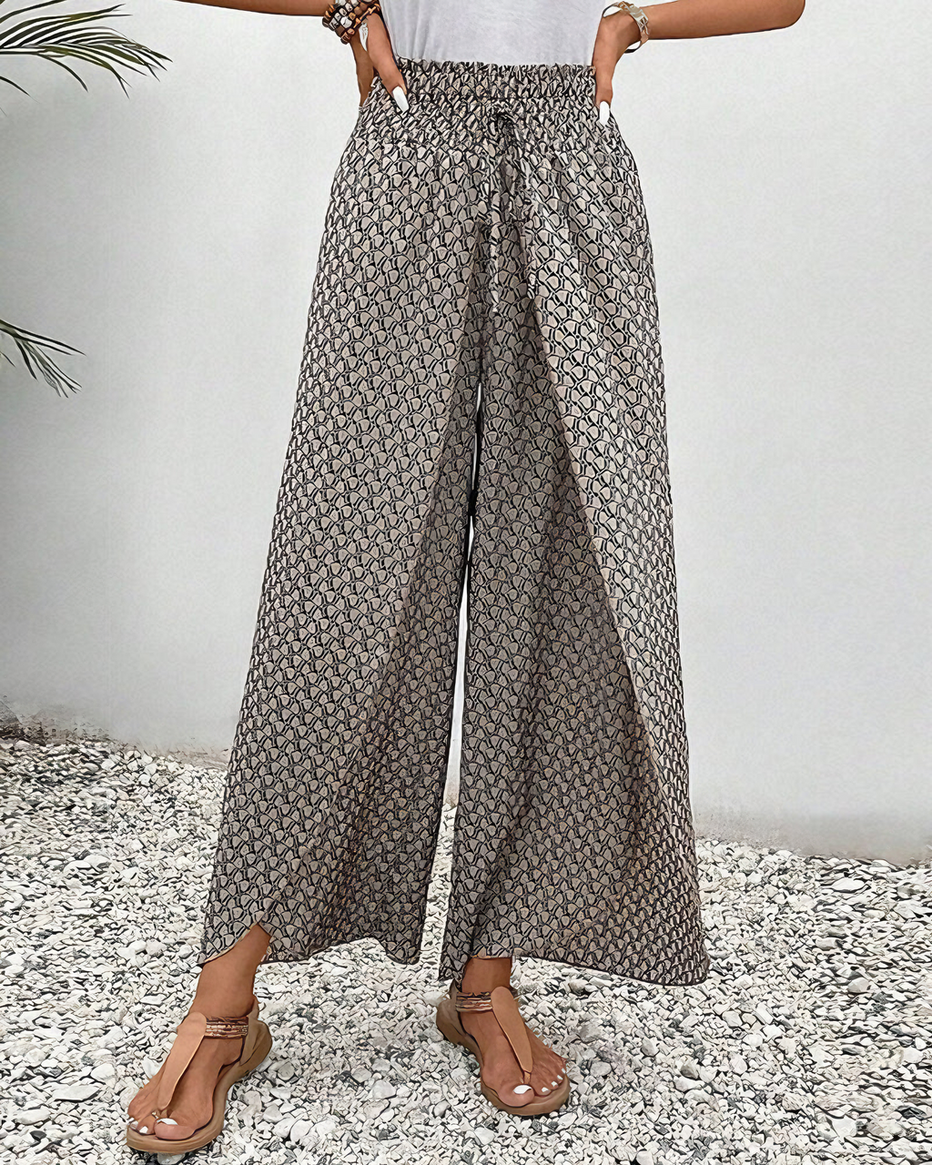 SAHARA | PRINTED ELASTIC-WAIST DRESS