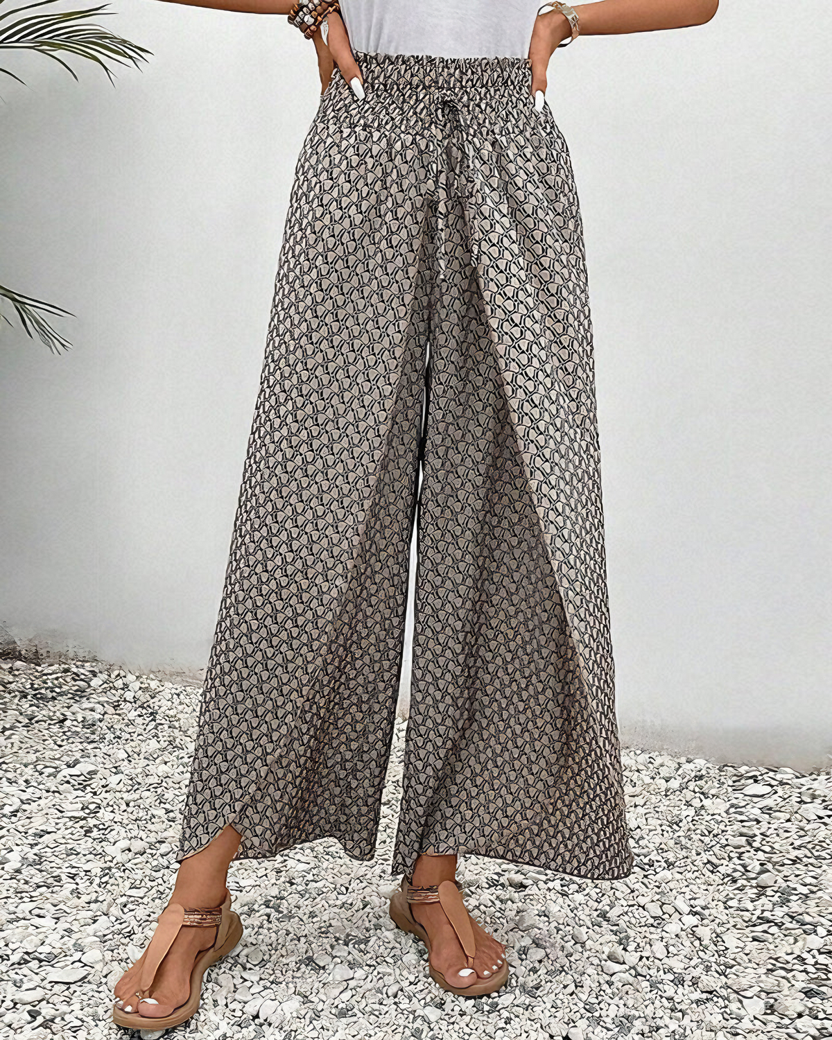 SAHARA | PRINTED ELASTIC-WAIST DRESS