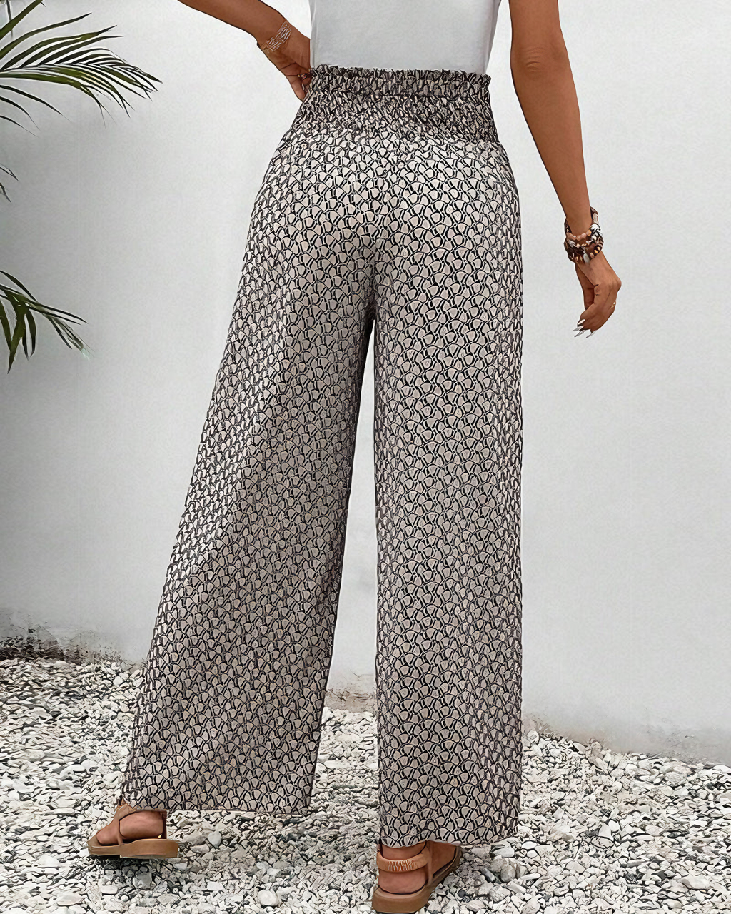 SAHARA | PRINTED ELASTIC-WAIST DRESS