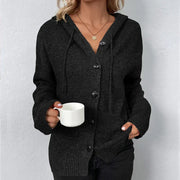 Charlsie | Hooded Button Cardigan