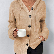 Charlsie | Hooded Button Cardigan
