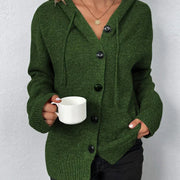 Charlsie | Hooded Button Cardigan