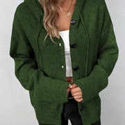 Charlsie | Hooded Button Cardigan