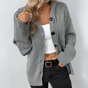 Charlsie | Hooded Button Cardigan