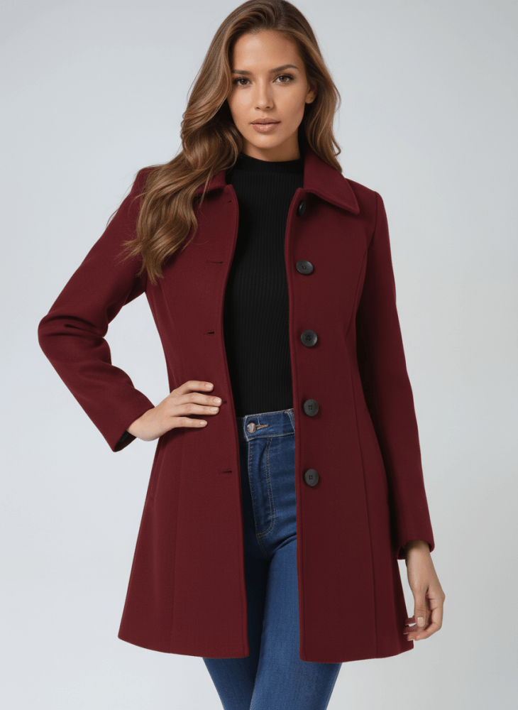 Zephyra tailored A-line single-button coat, product image 10