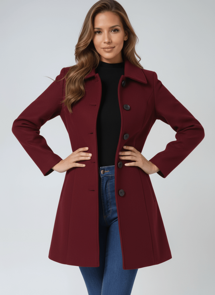 Zephyra tailored A-line single-button coat, product image 2