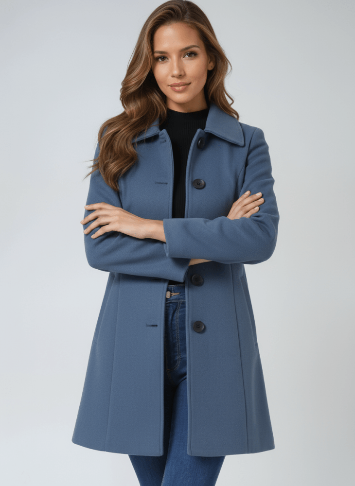 Zephyra tailored A-line single-button coat, product image 5
