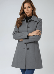 Zephyra tailored A-line single-button coat, product image 1