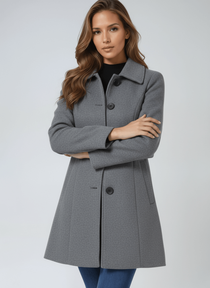 Zephyra tailored A-line single-button coat, product image 1
