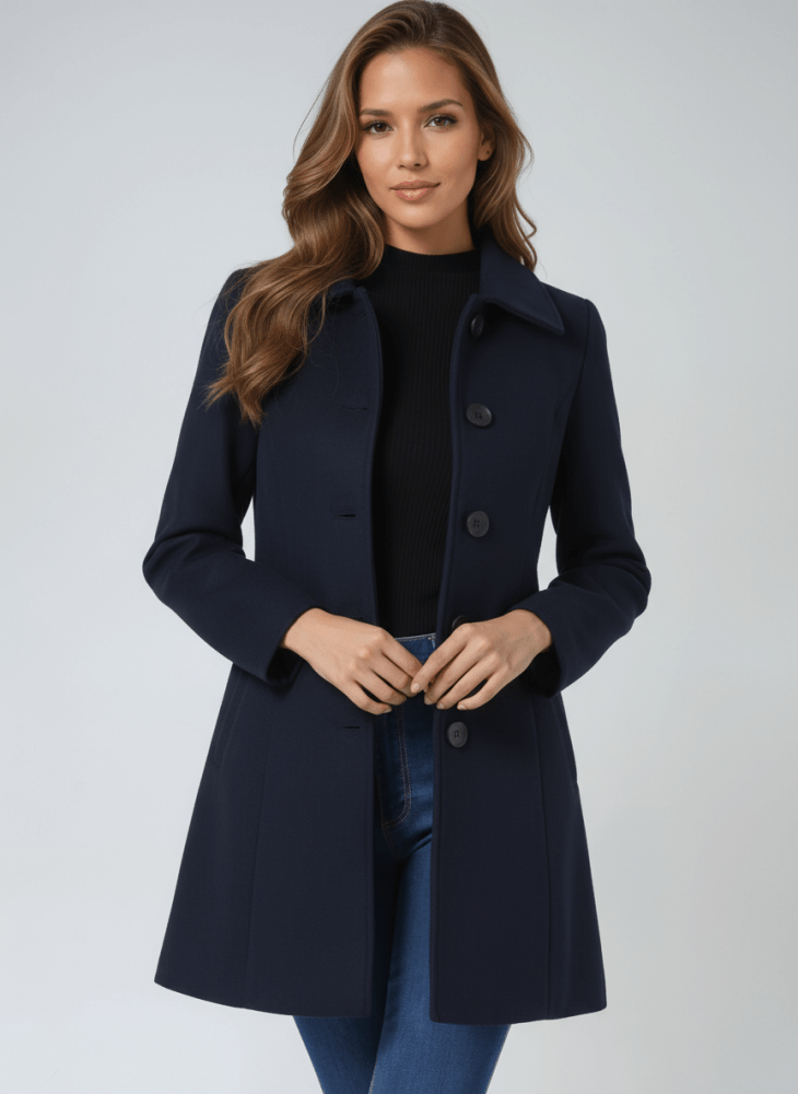 Zephyra tailored A-line single-button coat, product image 6
