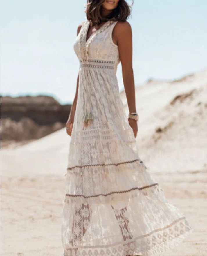 ALLISON | V-NECK MIDI DRESS