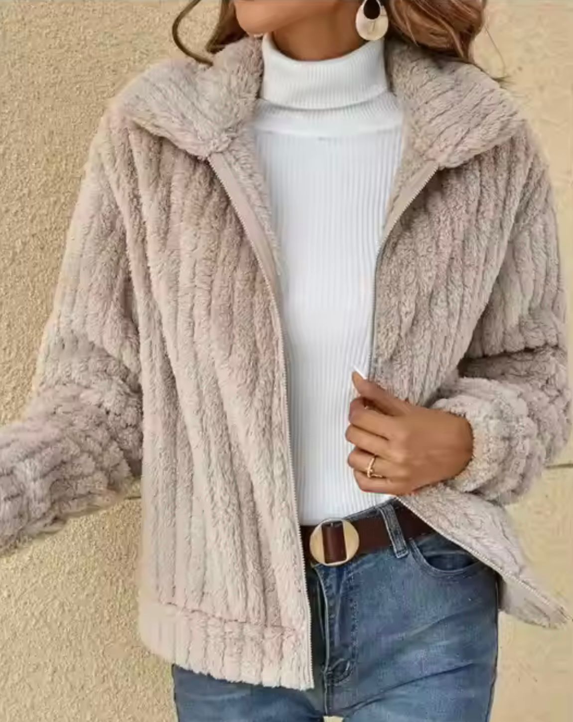 Louella | Ribbed Zip Cardigan