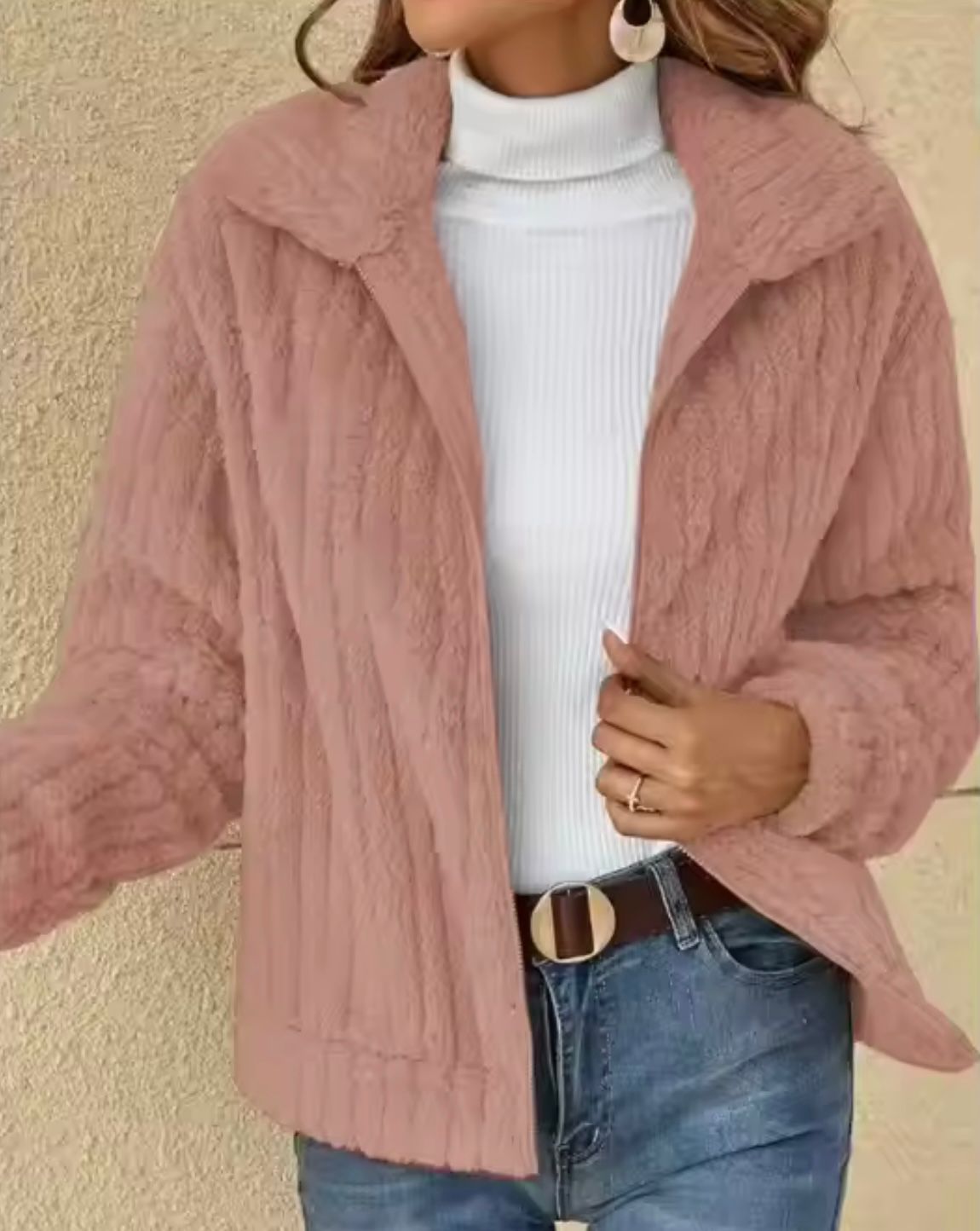 Louella | Ribbed Zip Cardigan