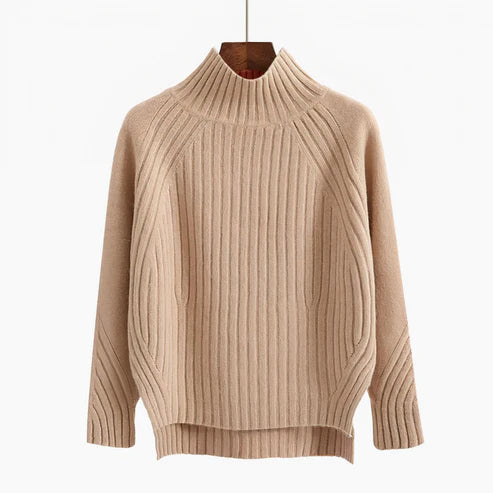 Valda | Stand-Neck Ribbed Jumper