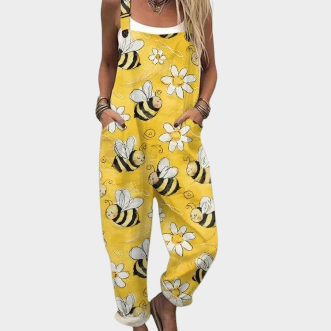Clare | Printed Dungarees