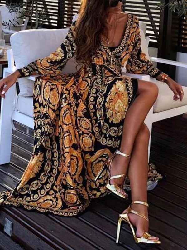FAYE | PRINTED BELTED DRESS