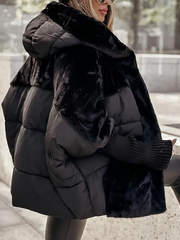 Almeda | Hooded Mixed-Texture Jacket