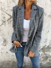 Vanesa | Checked Notch-Lapel Blazer