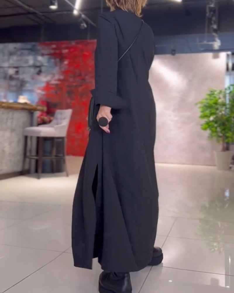 SYLVIE | LONG-SLEEVE RELAXED-FIT DRESS