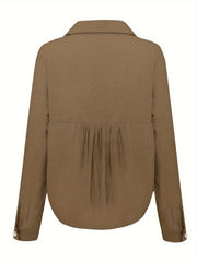 Lacresha | Gathered-Back Button Shirt