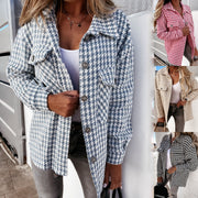 Litzy | Houndstooth Collared Jacket