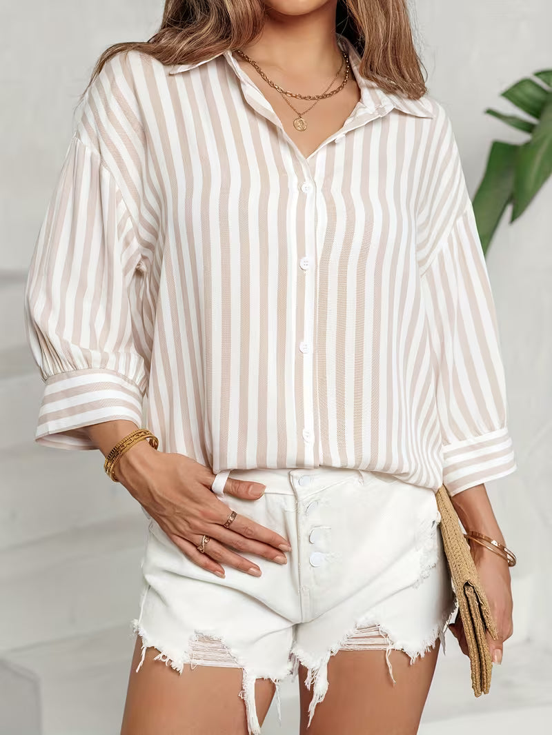 Jameelah | Striped Button Shirt