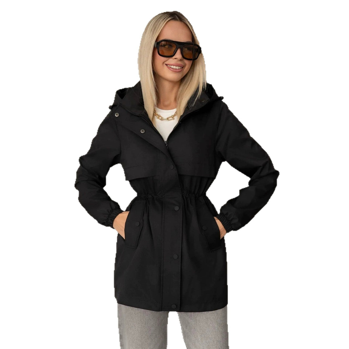 Dovie | Drawstring Hooded Parka