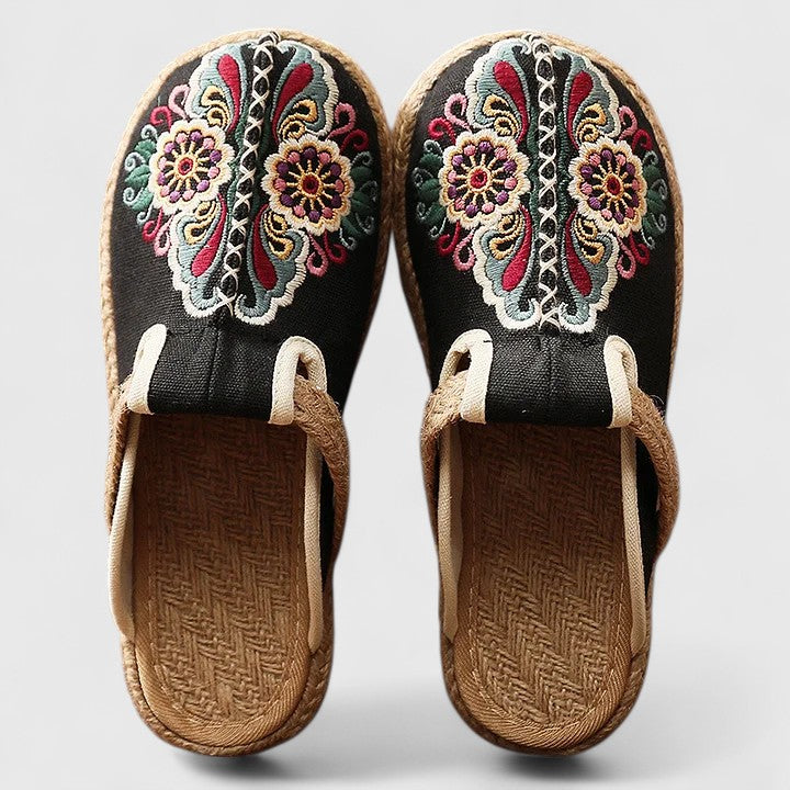 Laverne | Embroidered Sandals