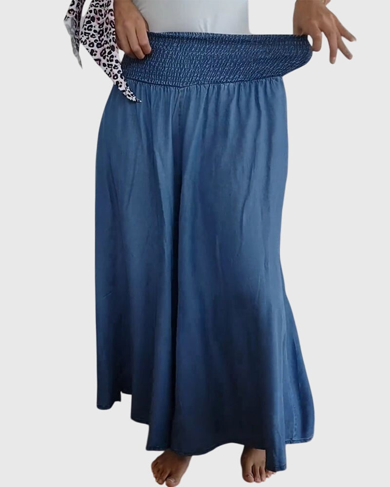 ISABELLA | POCKET-DETAIL ELASTIC-WAIST TROUSERS