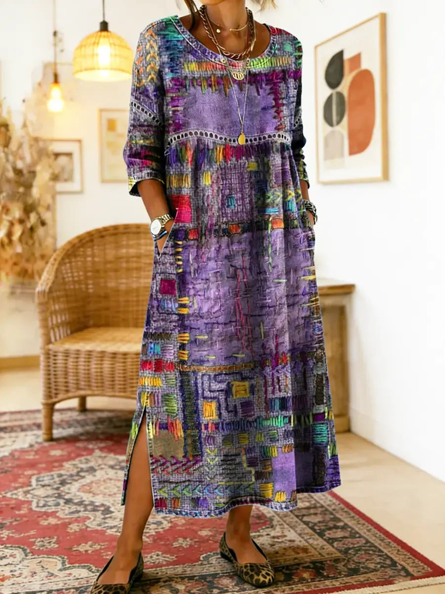 Eliana | Midi Printed Dress