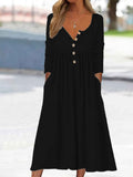 ZARA | BUTTON-FRONT A-LINE MIDI DRESS