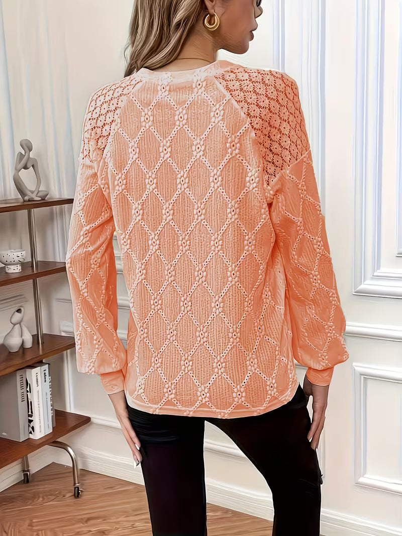 Starlene | Lace-Overlay Blouse
