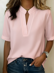 Lashell | Keyhole-Neck Blouse