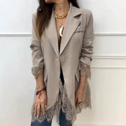 Dottie | Lace-Trim Notch-Lapel Blazer