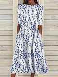 ANNIE | FLORAL A-LINE MIDI DRESS