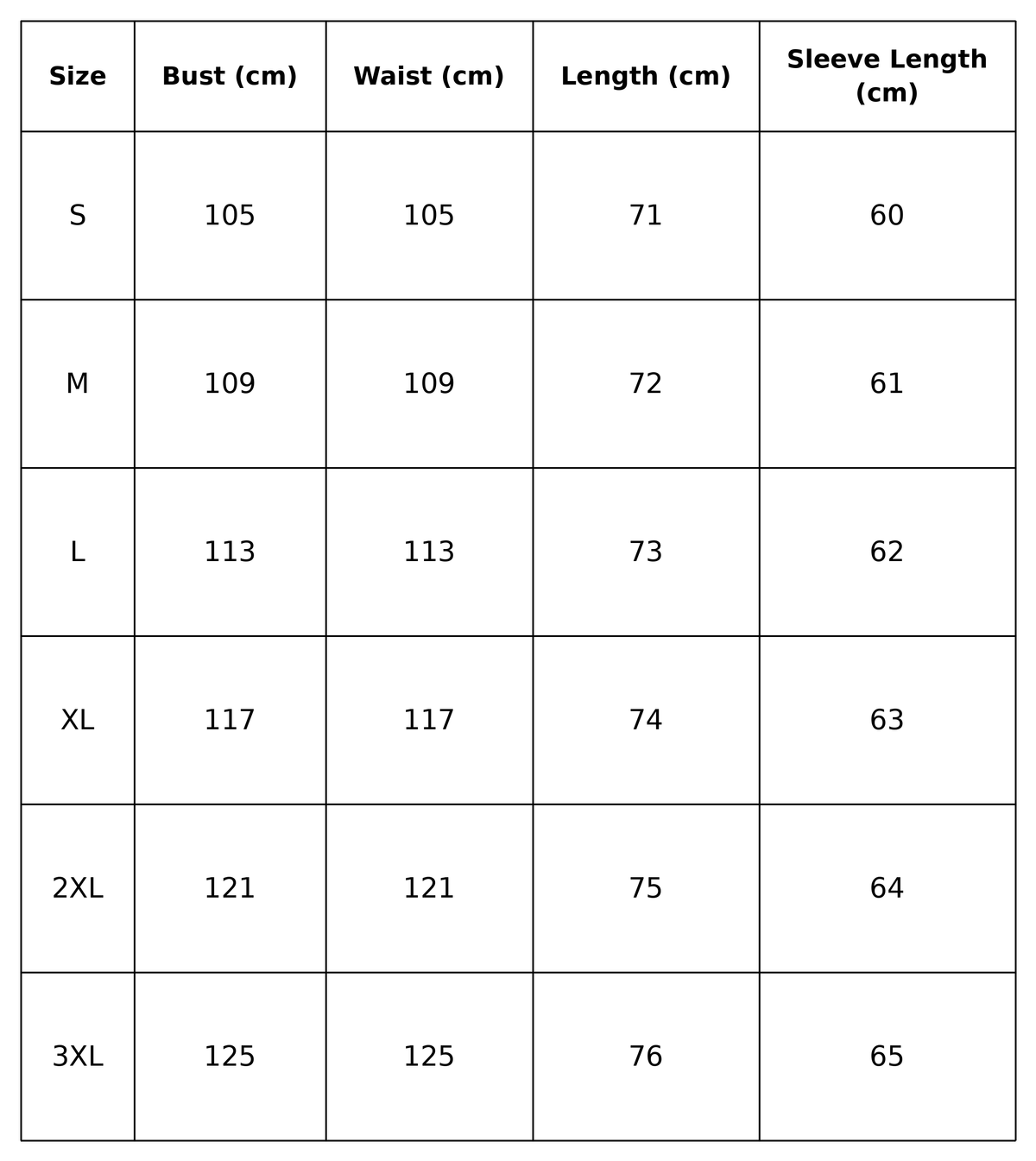 Size guide