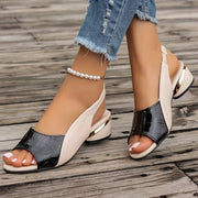 Conni | Contrast-Strap Slingback Sandals