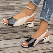 Conni | Contrast-Strap Slingback Sandals