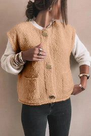 Suzette | Textured Button-Front Gilet