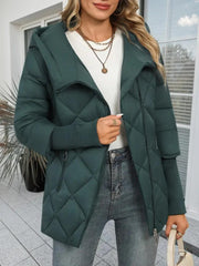 Zoie | Hooded Diamond-Quilted Jacket