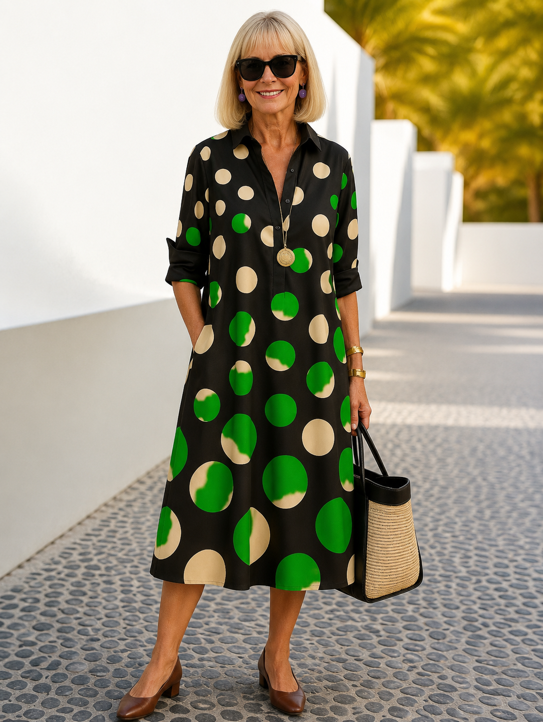 KALIYAH | COLLARED MIDI DRESS