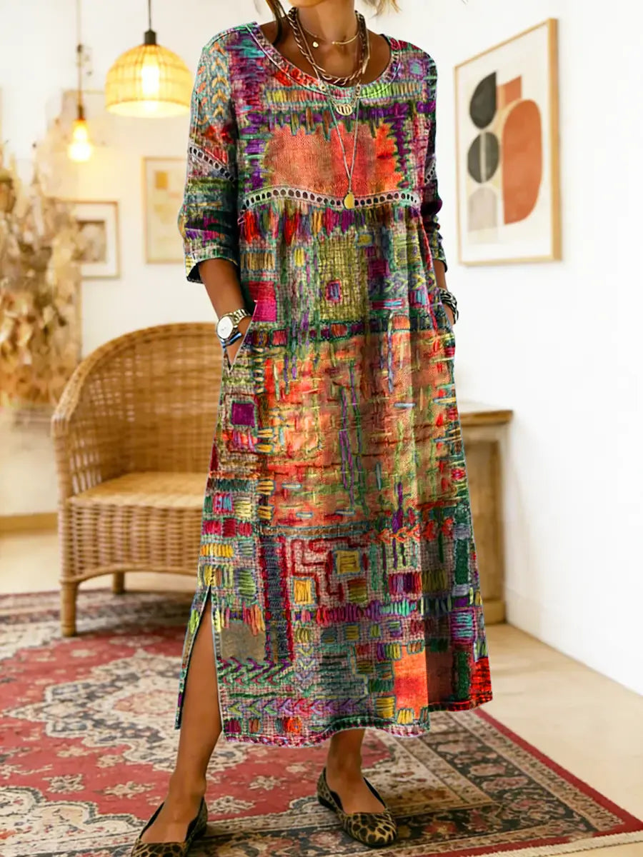 Eliana | Midi Printed Dress