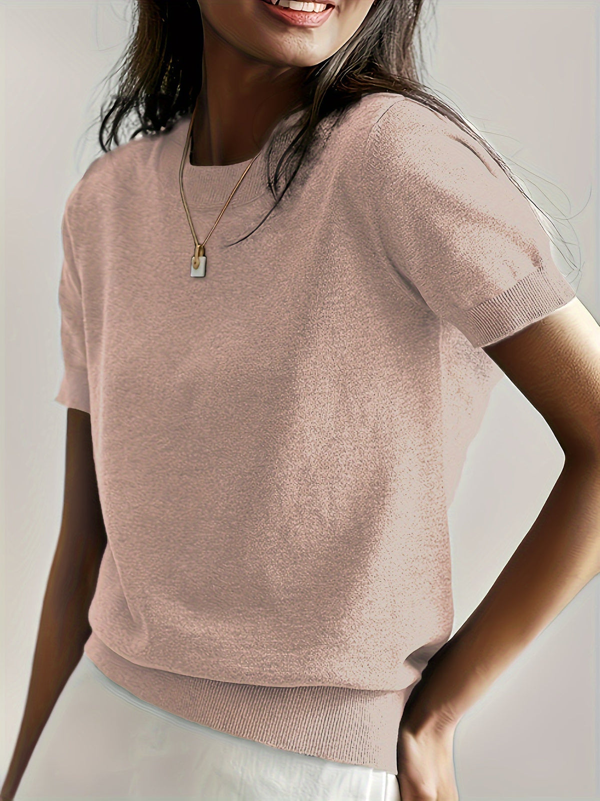 Robynn | Short-Sleeve Crew-Neck Jumper