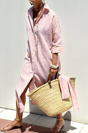 Sophia | Timeless Striped Shirt Dress With Elegant Comfort