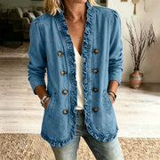 Raeann | Double-Breasted Denim Jacket