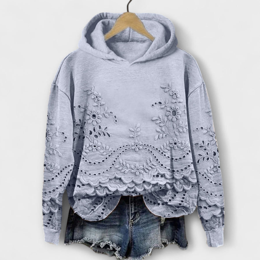 Cordelia | Vintage Hoodie with Floral Motif